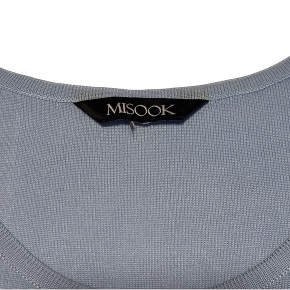 Misook XL 1X Sleeveless Knit Tank Top Blue Lightweight Minimalist Basic - Picture 4 of 5